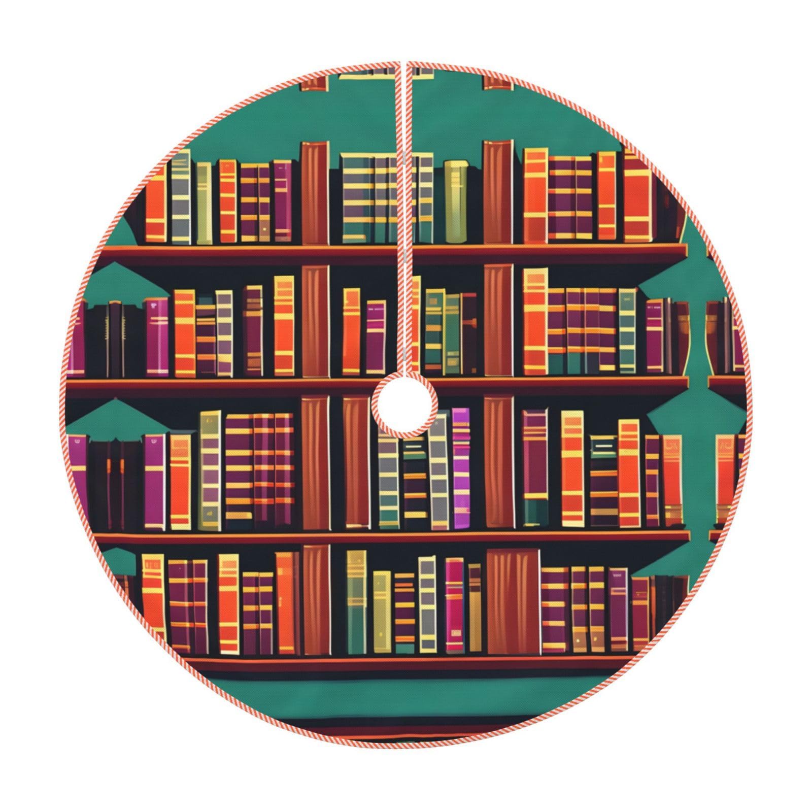 Jupe de sapin bibliothèque rustique épaisse pour une fête chaleureuse
