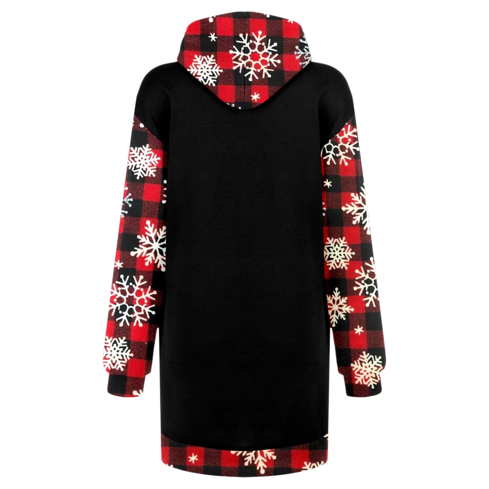 Sudadera Mujer Sin Capucha，Sudadera sin Capucha para Mujer con Bolsillo Lateral y Mangas largas diseño navideño Moderno y Casual