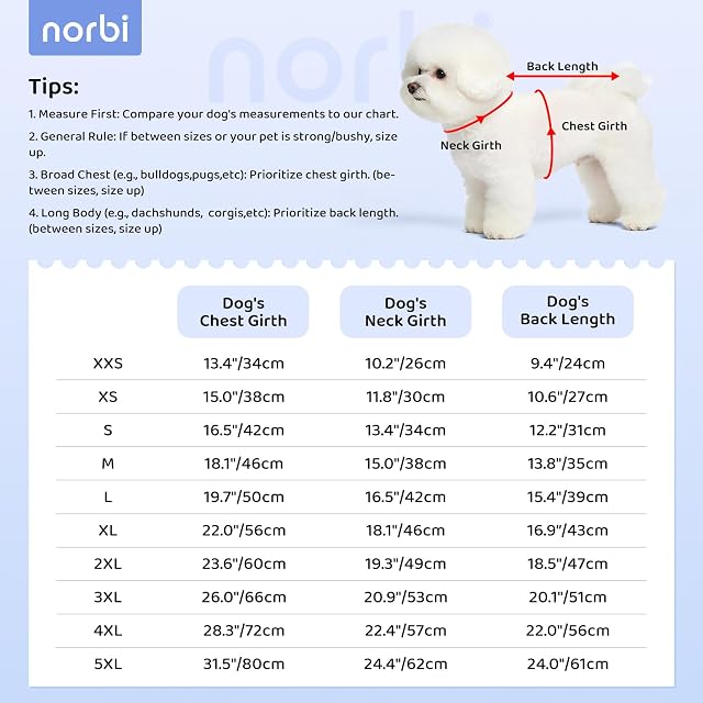 Foto 2 de 7 de Norbi Abrigo de invierno para perro con arnés integrado, chaqueta impermeable y resistente al viento