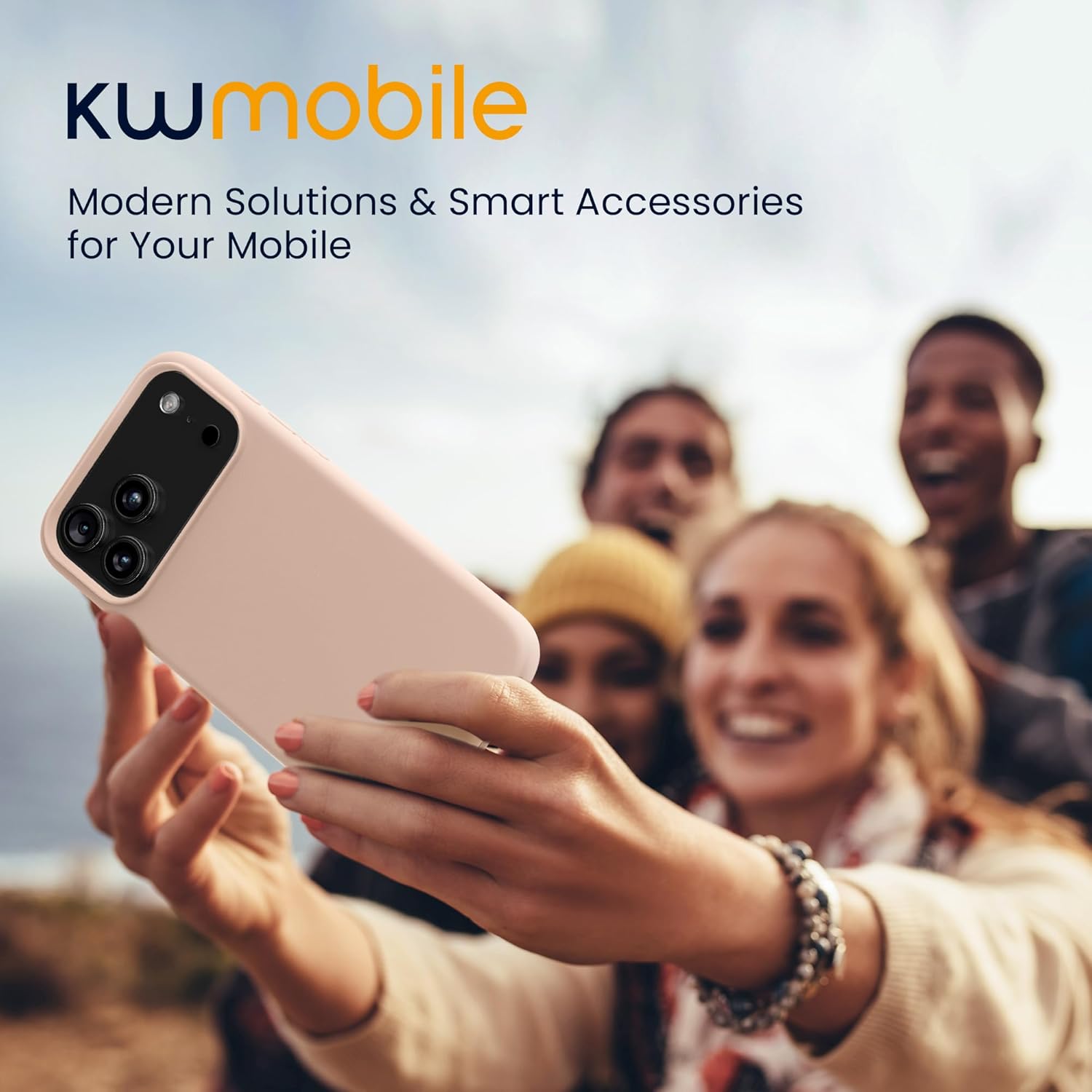 kwmobile Case Compatible with Apple iPhone 17 Pro Case - TPU Silicone Phone Cover with Soft Finish - Coconut Swirl - Image 7