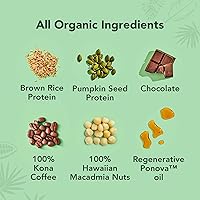 Vista 60 de ALOHA Barras de proteína orgánicas a base de plantas, expreso de chocolate (85 mg de cafeína), 12 barras, veganas, bajas en azúcar, sin gluten