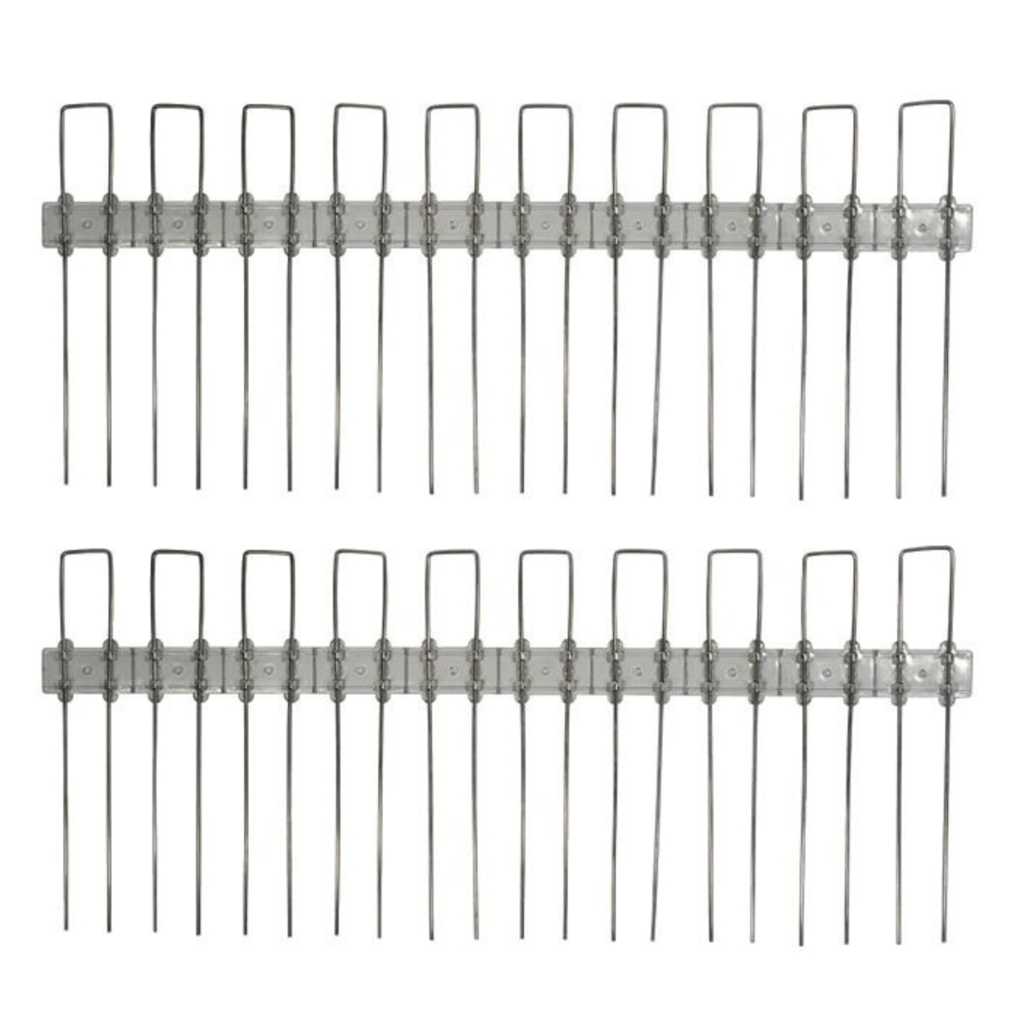 PG 20m Solar Panel Bird Proofing Kit Stainless Steel Clear Bird Spikes 160mm - Attach With Clips Or Sealant To Control & Prevent Pigeons Nesting (160mm, 20, Metres)