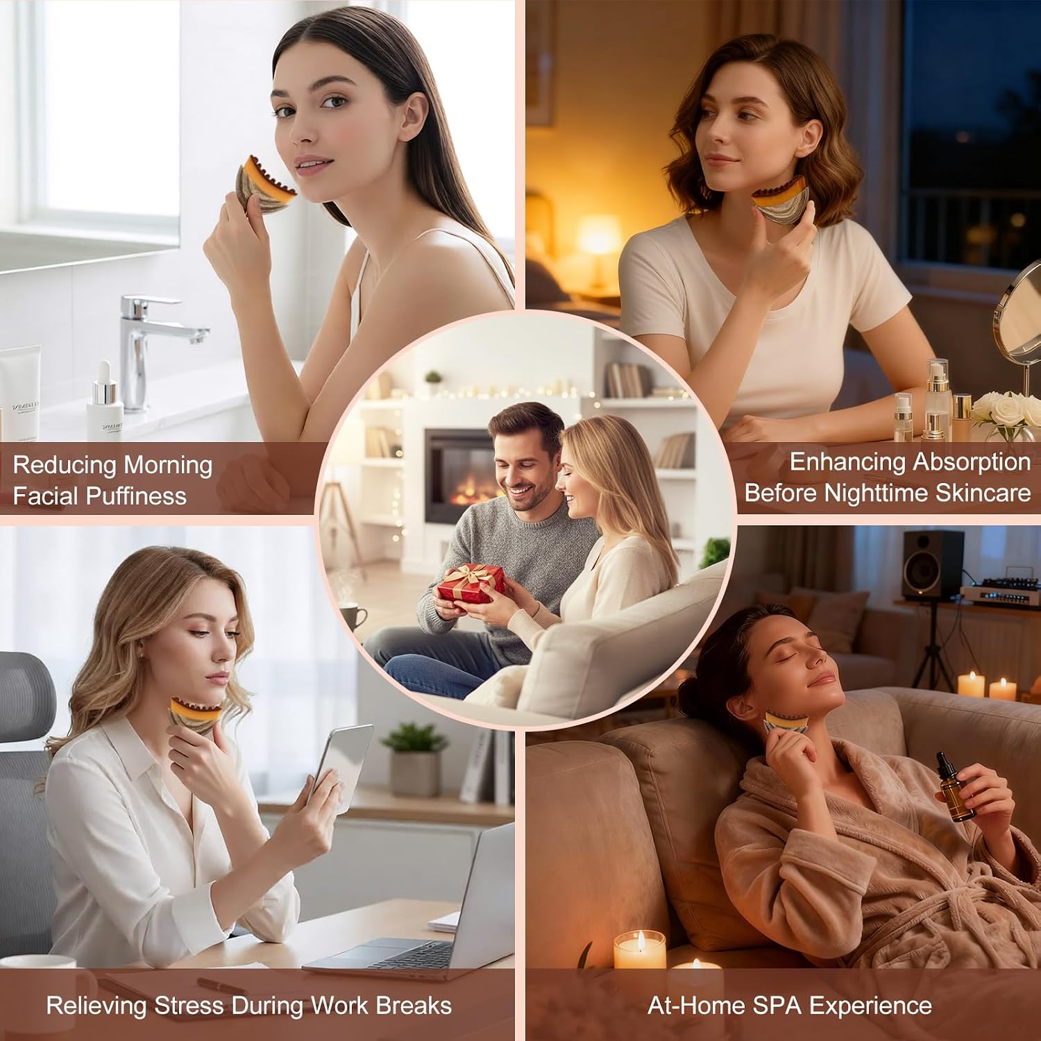 Lymphatic Contour Face Brush - Lymphatic Drainage Massager for Reducing Double Chin & Jawline Sculpting, Ultra-Soft Bristles for Lymphatic Drainage, Ergonomic Portable Design with Travel Case(1pcs)