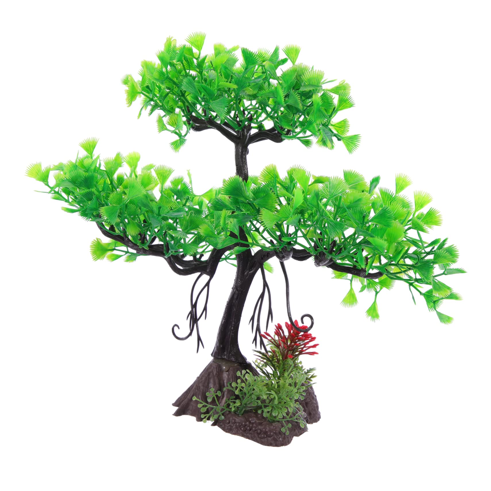 Sosoport 3 Piezas paisajismo del Acuario riego automático de Plantas Neto Artificial Plants decoración pecera Planta ártificial Accesorios Acuario Suministros para peceras Planta de