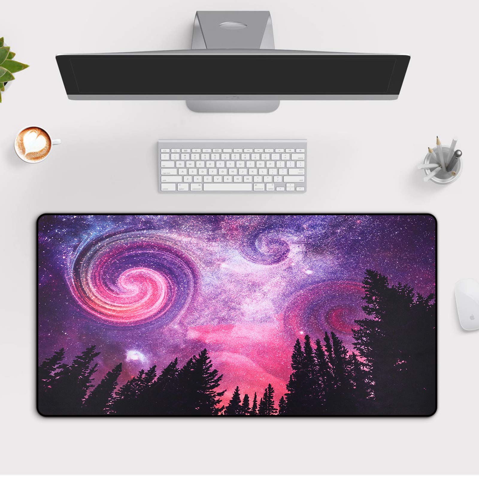 ONMIERLarge Gaming Mouse Pad, Starry Sky Print Non Slip Mouse Mat, 31.5" x 15.7" Big Desk Pad for Computer, Extended Long Desk Mat with Rubber Base