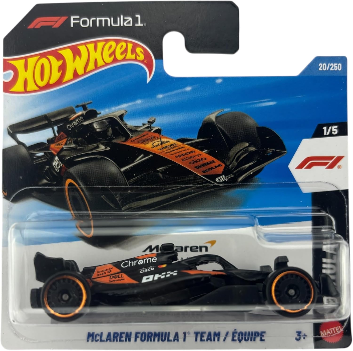 Hot Wheels McLAREN Formula 1 Team - Formula 1/5 - JJH95 - Short Card - F1 Racing Car - Mattel 2026-1:64