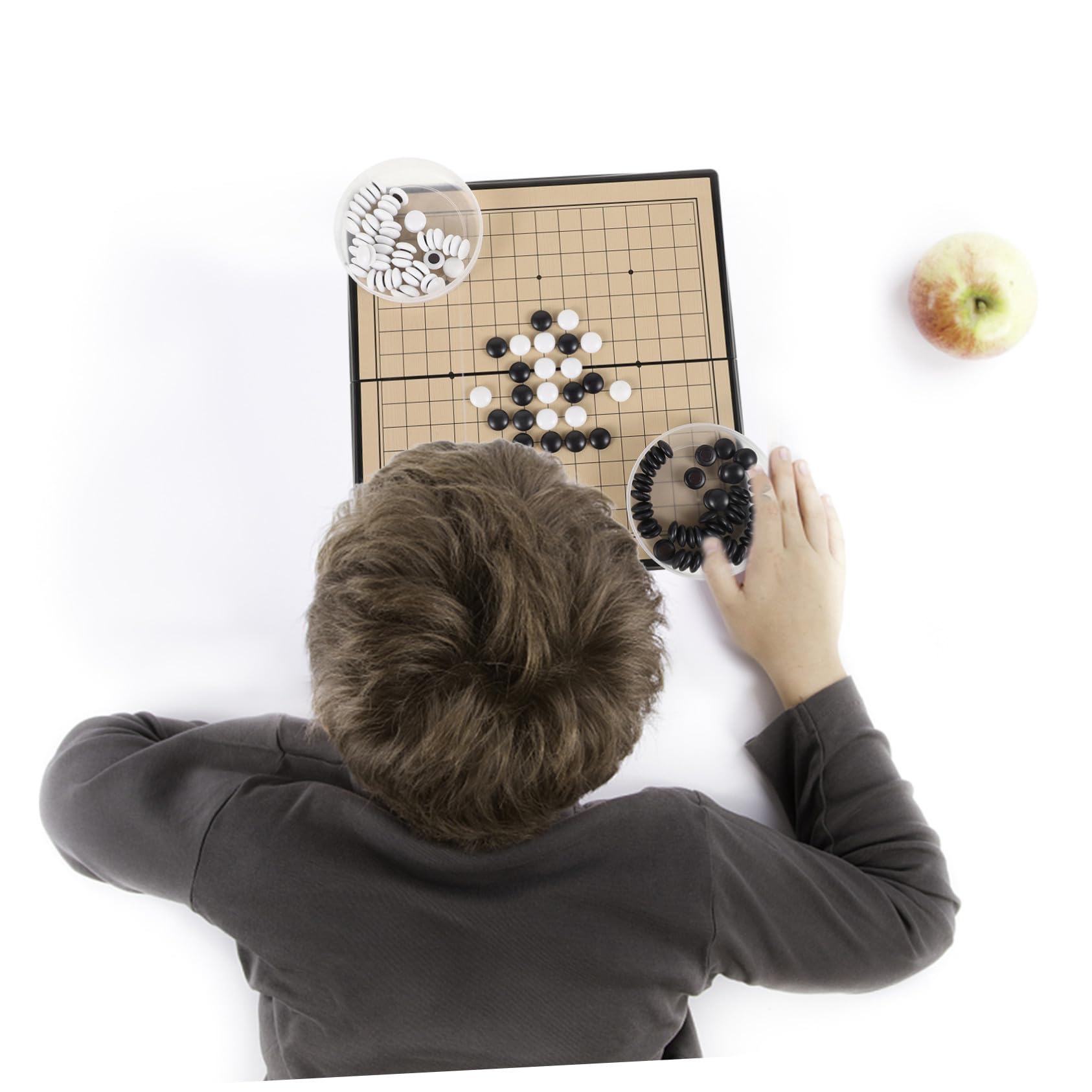 GALPADA Juego de Mesa Magnético Cinco en Raya Tablero de Densidad y Piezas de Plástico, Almacenamiento Interior y Mejora Habilidades Lógicas para Competir y Aprender