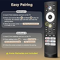 Vista 6 de Reemplazo de control remoto por voz para Hisense Smart Google TV, compatible con Hisense QLED UHD Mini-LED ULED Google TVs