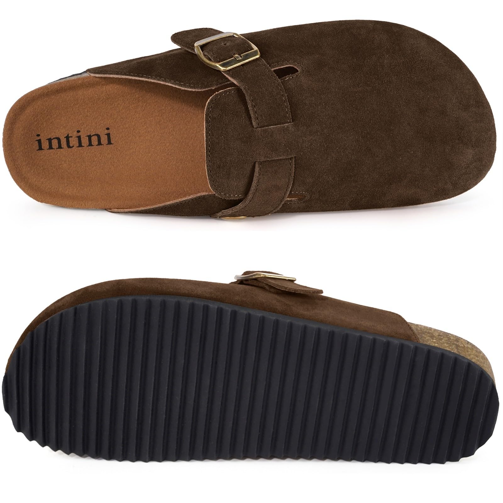 Sabot Donna Ciabatte Uomo Chiuse con Comodo Pantofole in Pelle Scarpe da Giardino Traspirante Sandali Ciabatta 36-46