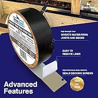 Vista 3 de Imus Seal® Cinta de viguetas de butilo para vigas y vigas de cubierta intermitentes, resistente a los rayos UV, Level Decking™, Protect Your Deck