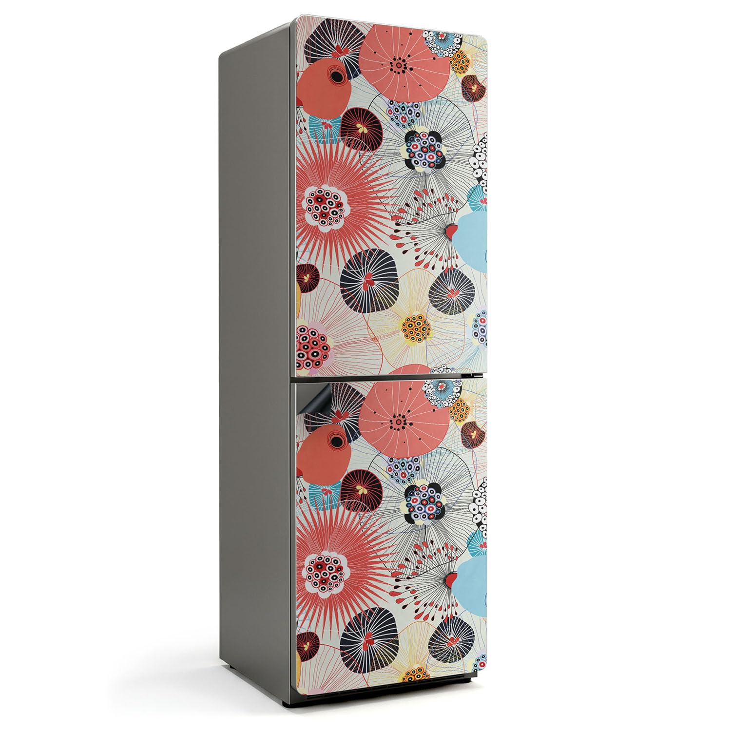 Tapis de cuisine étanche et lavable au design floral mat 60x190