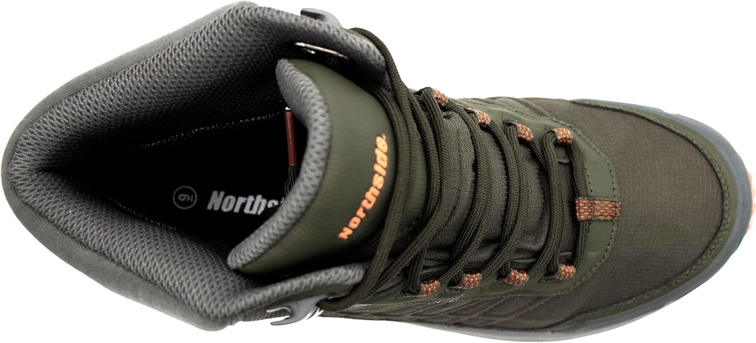 Northside Eaglewood Mid Waterproof Hiking Boot - Men's Lightweight, Durable Boots for Outdoor Trekking & Trails, Ripstop Nylon Upper, Comfortable EVA Midsole, Cushioned Insole - Abrasion Resistant