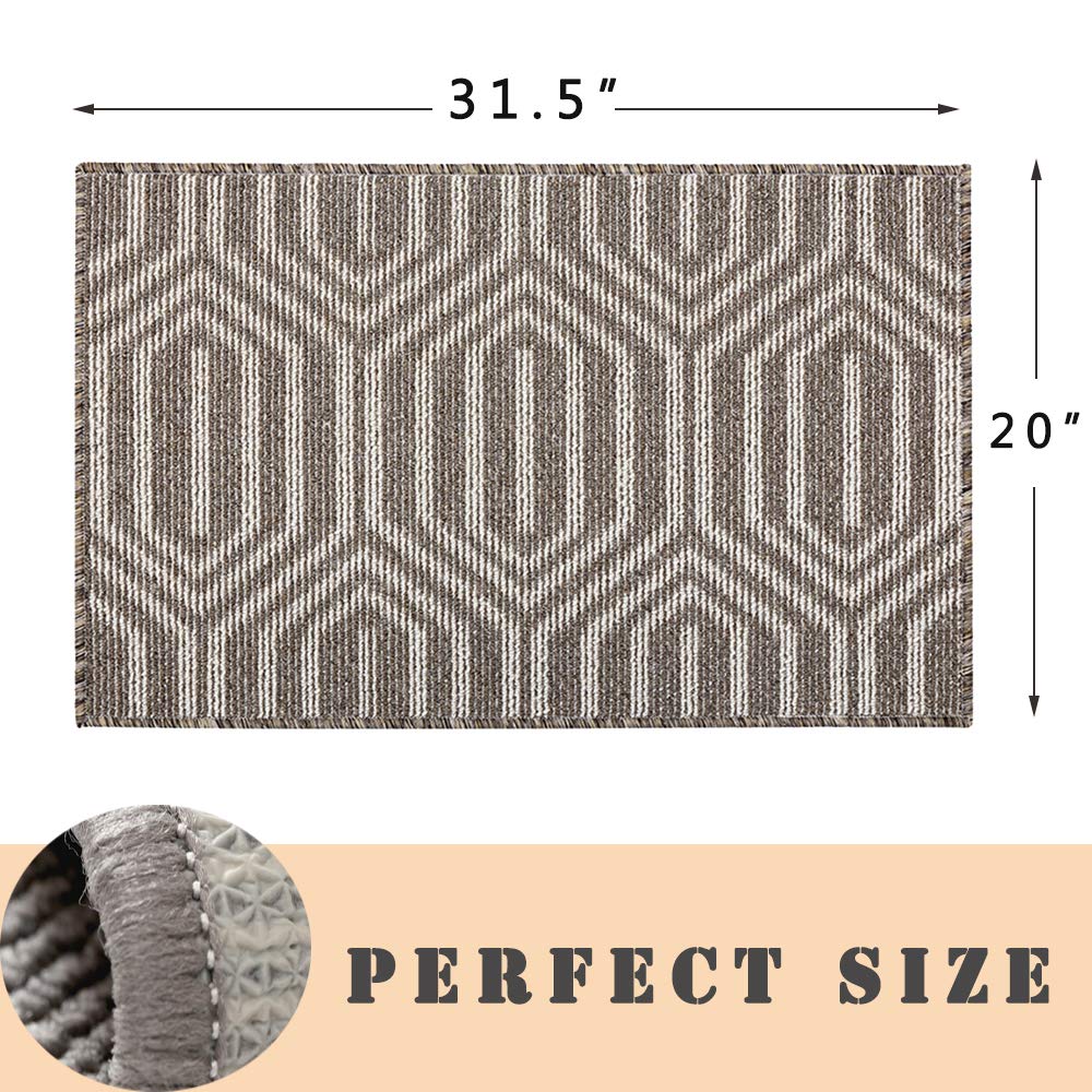 CHICHIC Tapete de bienvenida para interiores de 20 x 31.5 pulgadas, tapete de bienvenida para puerta delantera y trasera para interiores para entrada del hogar, alfombras de entrada, alfombras