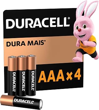 Pilha AAA Duracell Alcalina 4 Unidades - Pack Palito
