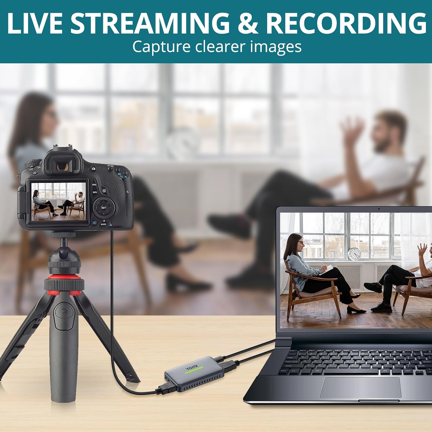 4K HDMI Capture Card, USB 3.0 Game Video Recorder with RGB Indicator | Capture up to 4K30, 1440p60 or 1080p120 with 4K60 loop-out, low latency, mic/line input and plug-and-play setup.