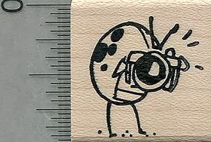 Amazon.com: Shutterbug Photographer Rubber Stamp, Ladybug with Camera ...