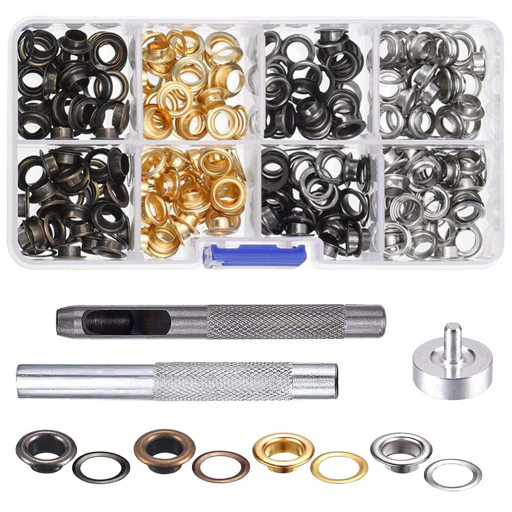 Kit œillets pour toile et chaussure : 200 pièces métalliques anti-rouille