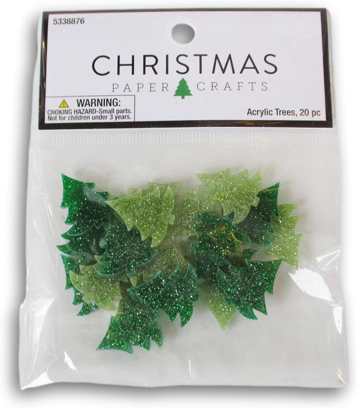 Christmas Mini Acrylic Trees Embellishment Cutouts - 20 Count, 5338876