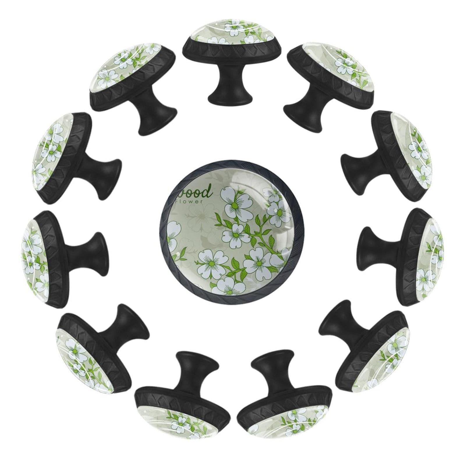 Boutons de tiroir ronds fleur de corneille 35 mm robustes et ergonomiques pour commode