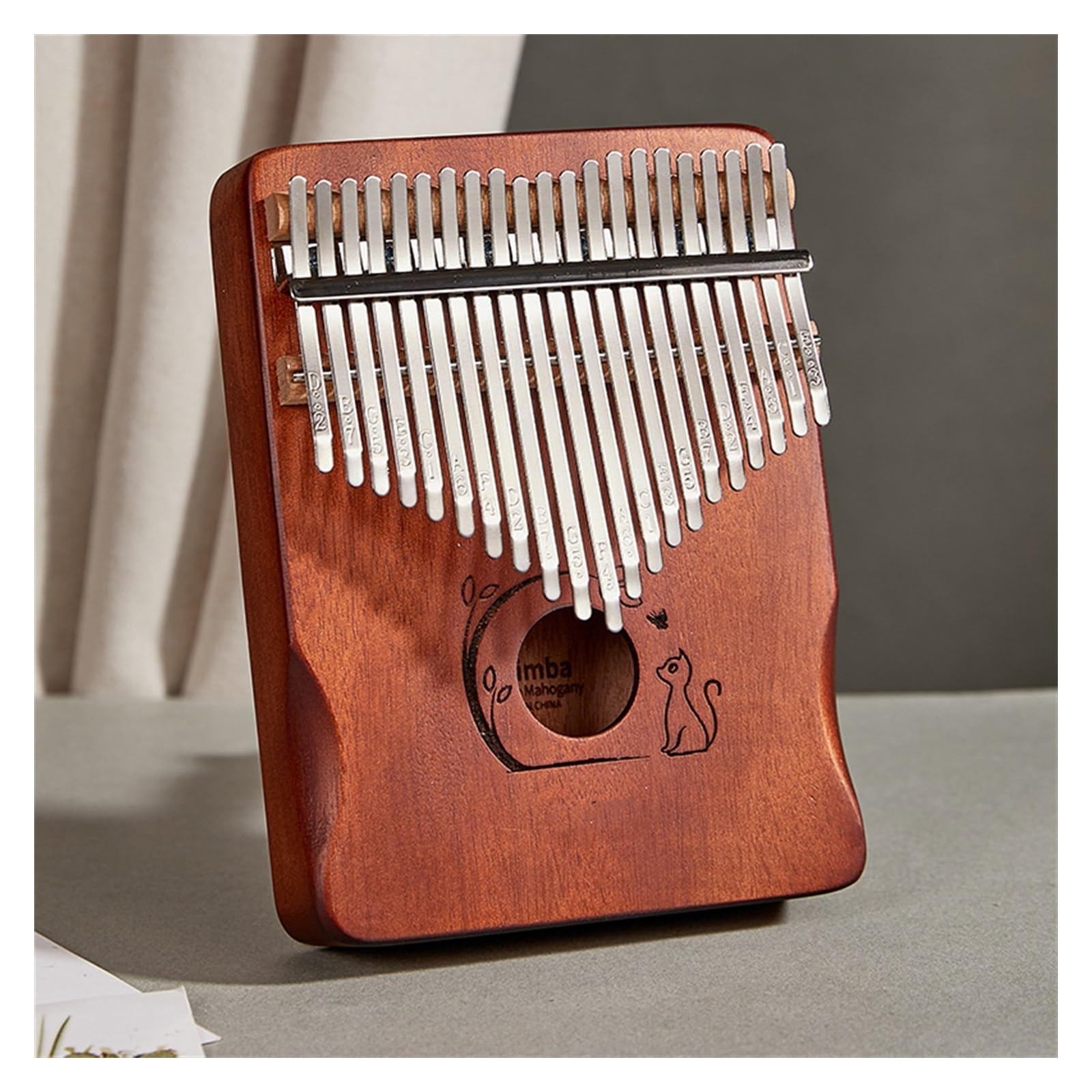 Anfänger Kalimba 21-Ton-Daumenklavier Kalimba U-förmiges Kalimba21-Ton-Fingerklavier tragbares Musikinstrument