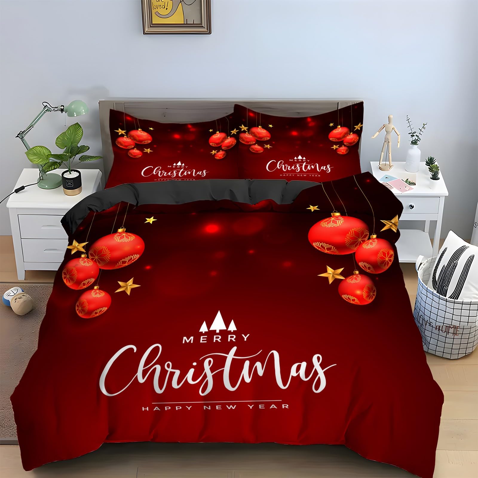 Housse couette en microfibre douce 200x200 avec fermeture éclair pour lit double