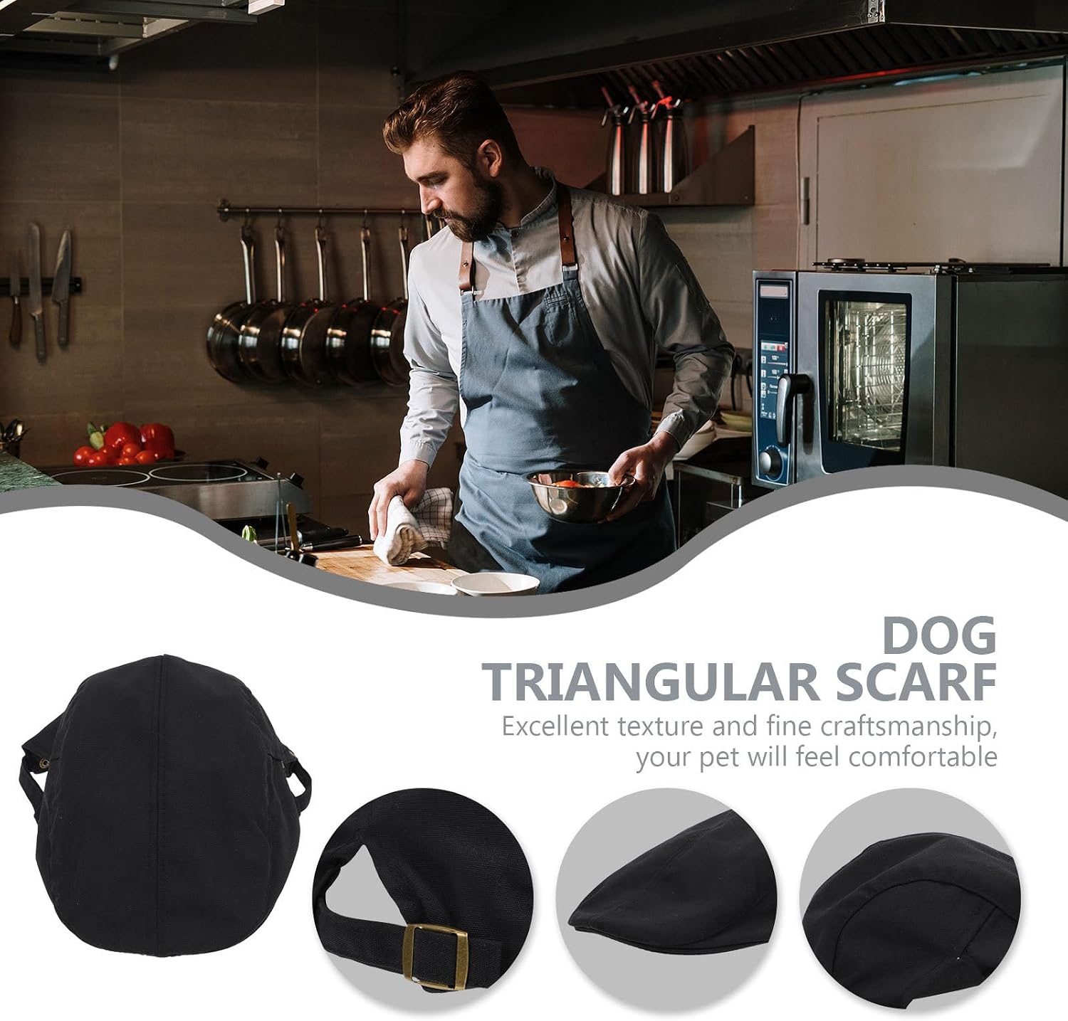 Operitacx Chef Beret Hat Canvas Work Cap Breathable Kitchen Uniform Hat for Waiters and Chefs Black Flat Cabbie Style for Restaurant Food Service