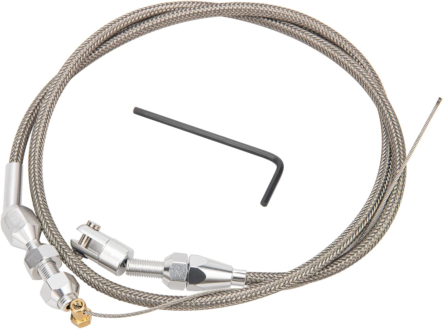 36" Braided Throttle Cable Kit Compatible with 19972007 Chevy LS1 Engine 4.8L 5.3L