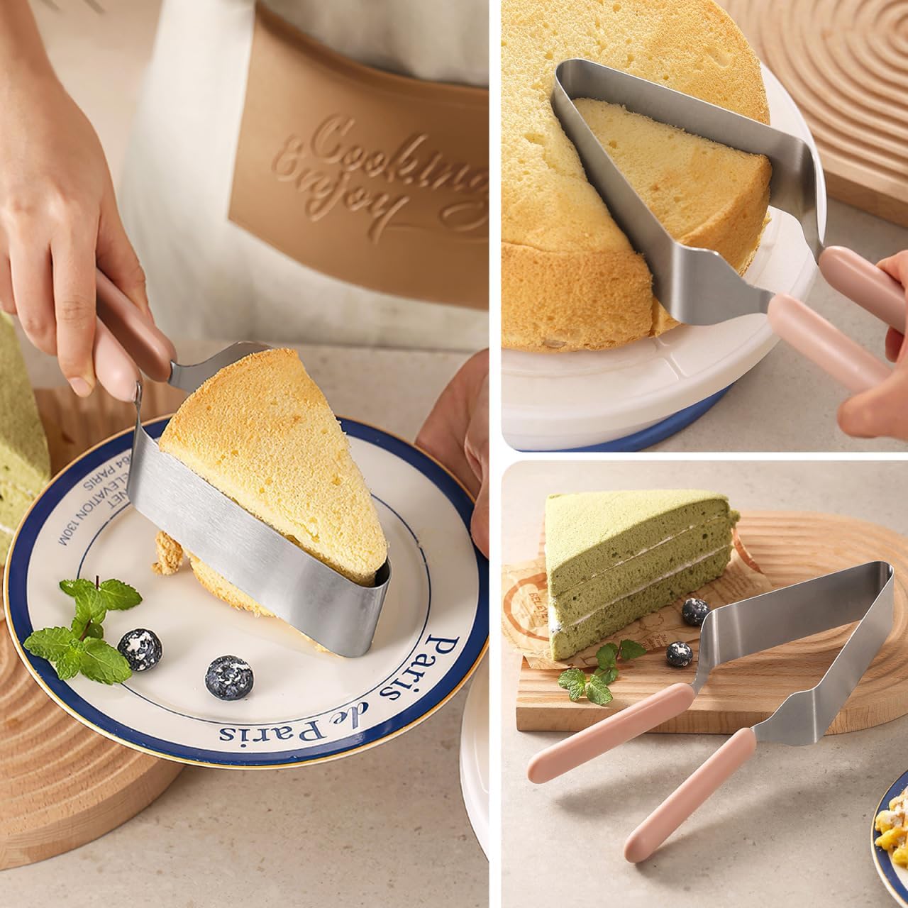 iplusmile 2-pack Cake Divider Cake Cutter Slicer for Even Slices Equalizer Pie Cutter Cheesecake Separator for Baking Weddings Parties 10.62 X 3.93 X 1.96 in