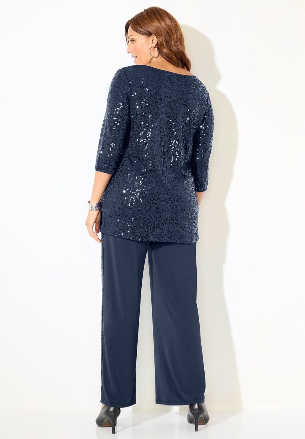 Catherines Women's Plus Size Allover Sequin Tunic