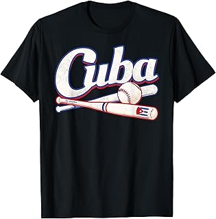 Cuba Baseball Shirt Fan Cuban Flag Sport Team Graphic T-Shirt