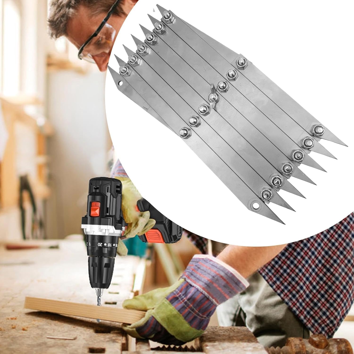 Picket Master Pro 3-Point Center Finder – Stainless Steel Centering Tool For Woodworking, Welding, And Layout (1-13" Diameter)