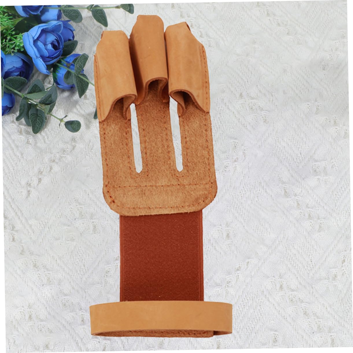 POPETPOP 1Pc Three Finger Gloves Durable Finger Protector Guard for and Comfortable Fit for Left and Right Hand for Hunting and Outdoor Sports