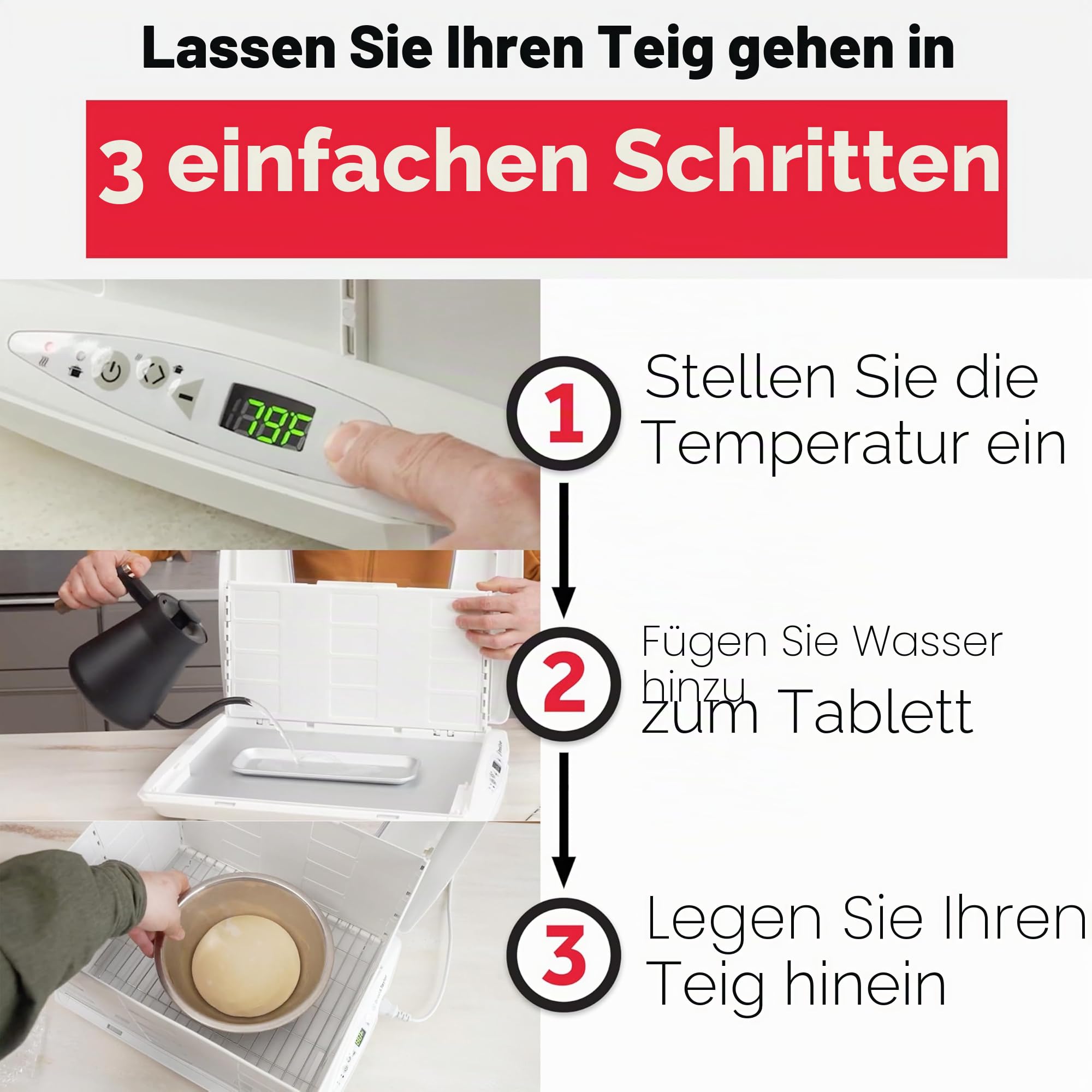 Brod and Taylor Regal-Set, Edelstahl Proofer and Slow Cooker weiß