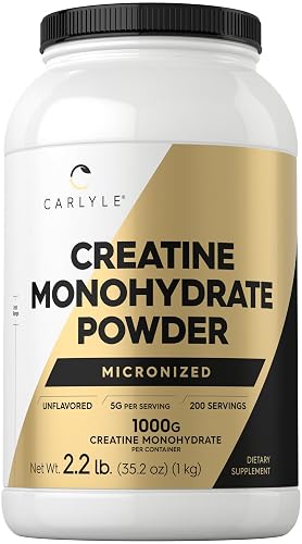 Carlyle Creatine Monohydrate Powder 5000mg | 200 Servings | Unflavored