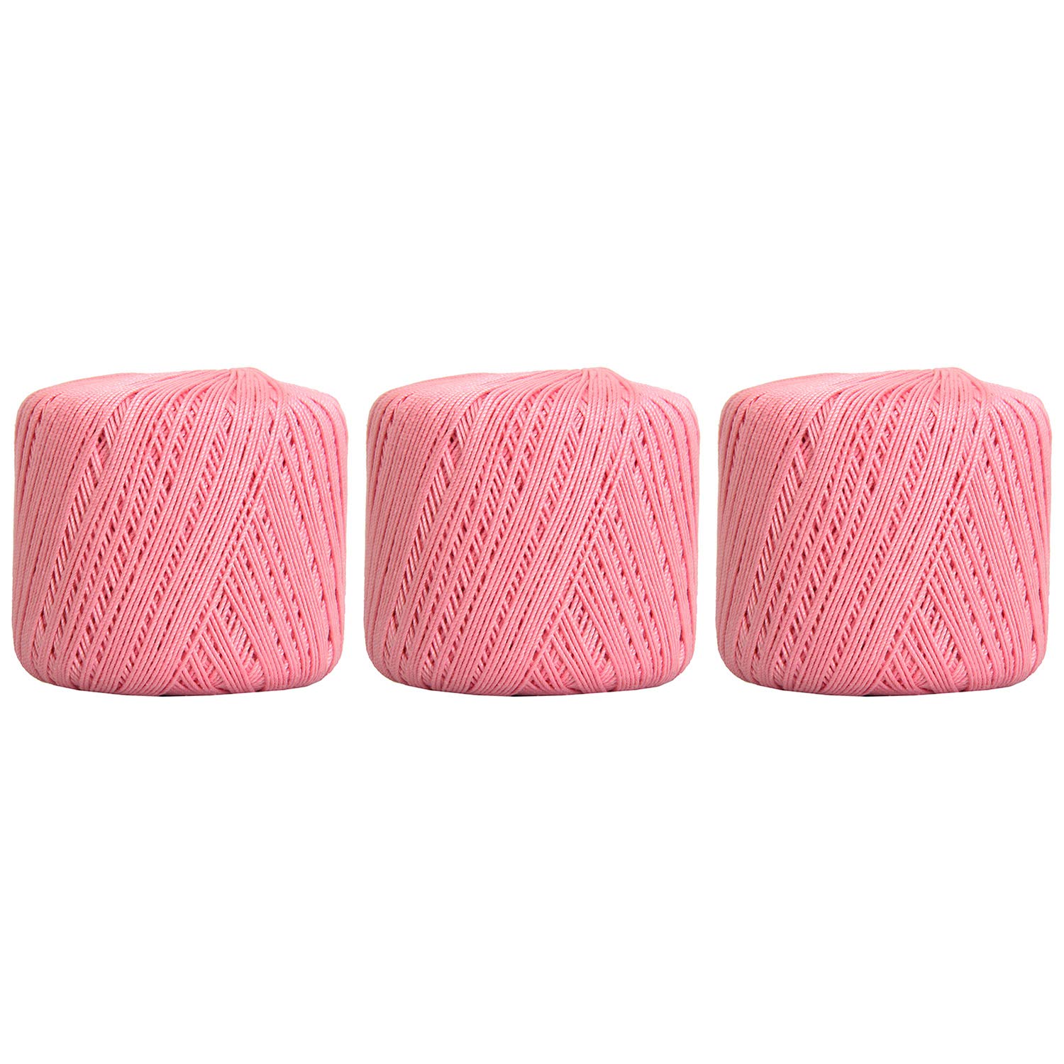 ThreadArt 100% Cotton Crochet Thread Size 3, 3 Ball Pack, Mauve 5