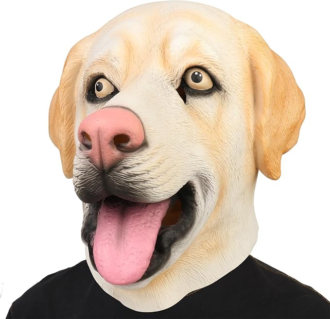 Mascara completa de perro divertido para Halloween accesorios de fiesta regalo miniatura 4