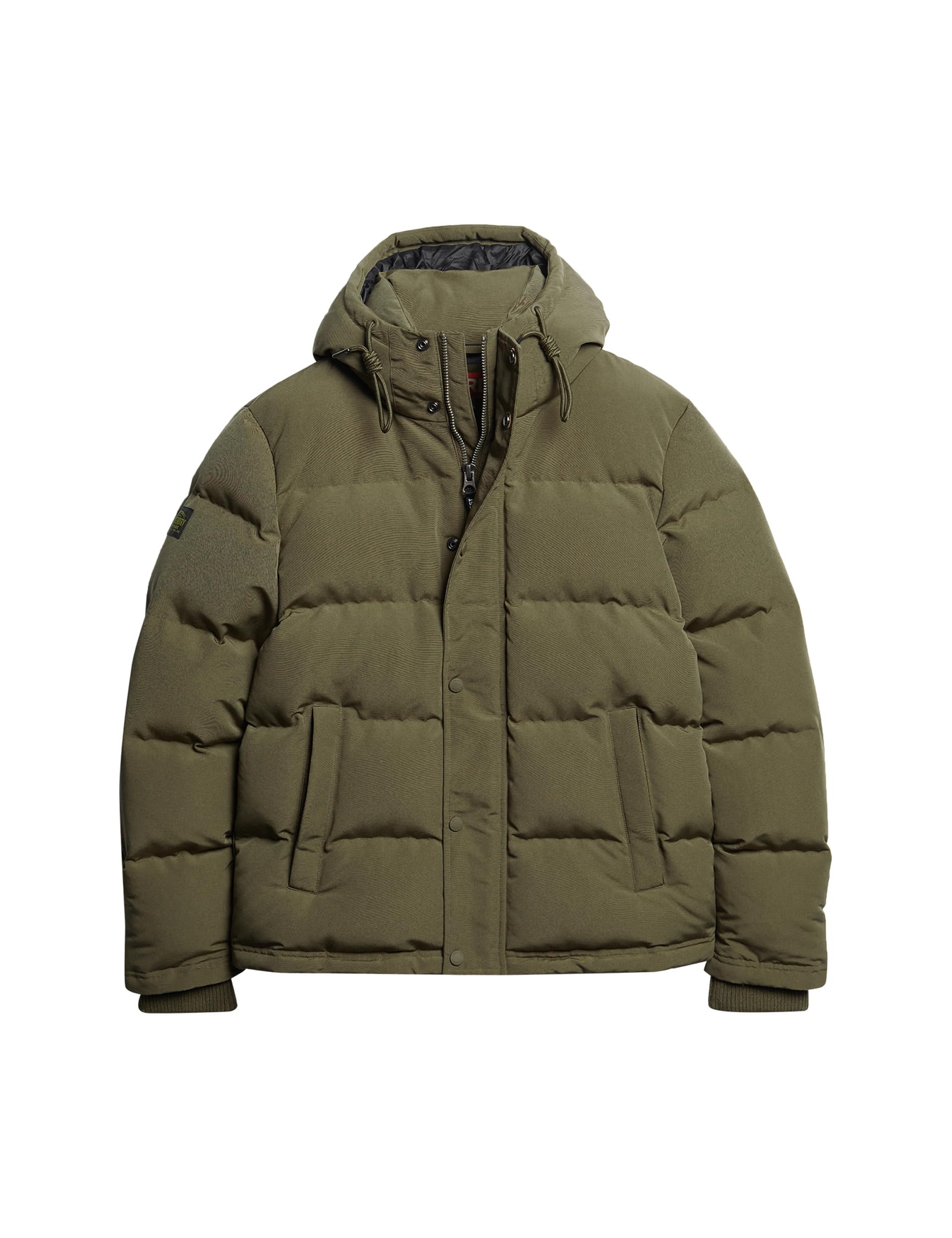 Superdry COAT EVEREST SHORT HOODED PUFFER Khaki XL MAN, Khaki, XL