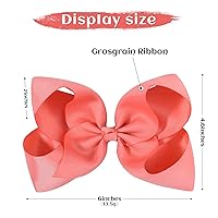 Vista 2 de Choicbaby 36 lazos para el cabello de 6 pulgadas para niñas, lazos grandes para el cabello con pinzas de cocodrilo, accesorios para el cabello