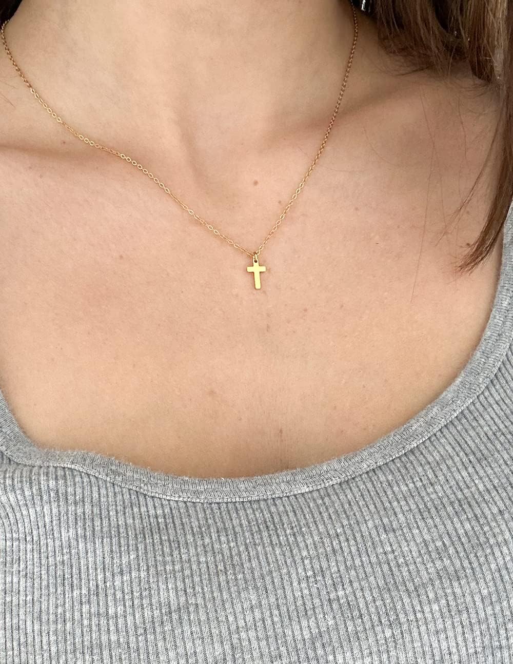 Elevated Faith Gold Cross Necklace - Image 2