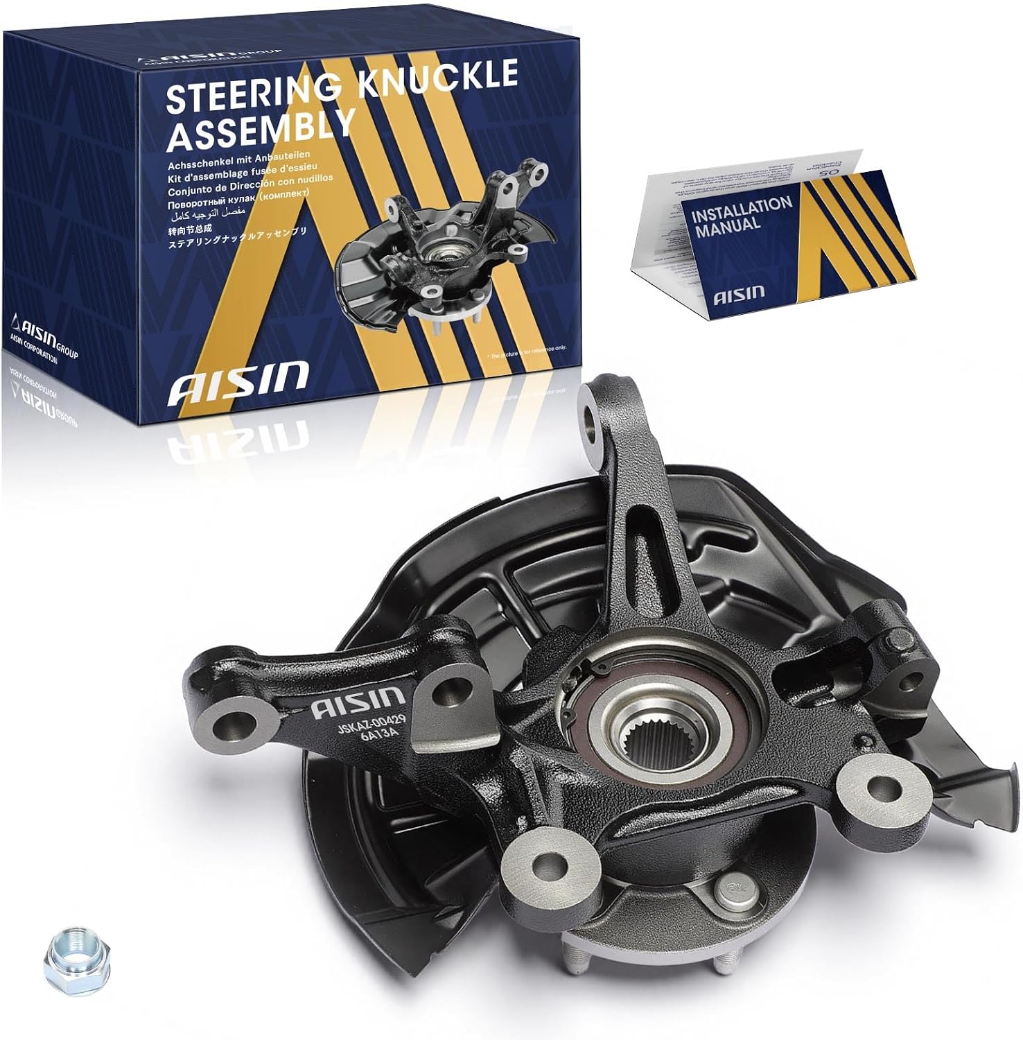 AISIN AFTERMARKET JSKAZ-00429 Front Right Steering Knuckle and Wheel Hub Bearing Assembly - Compatible with Chevrolet Sonic 2012-2020