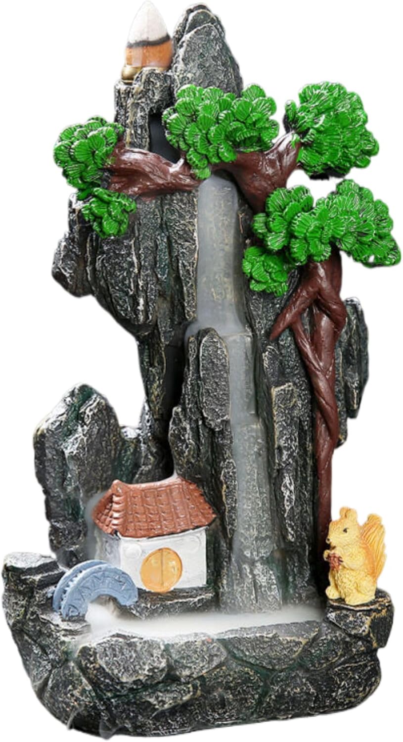 Home Decoration,树脂高山流水倒流香炉 Incense Sticks Holder,创意山水倒流香炉 Incense Holder,-12764