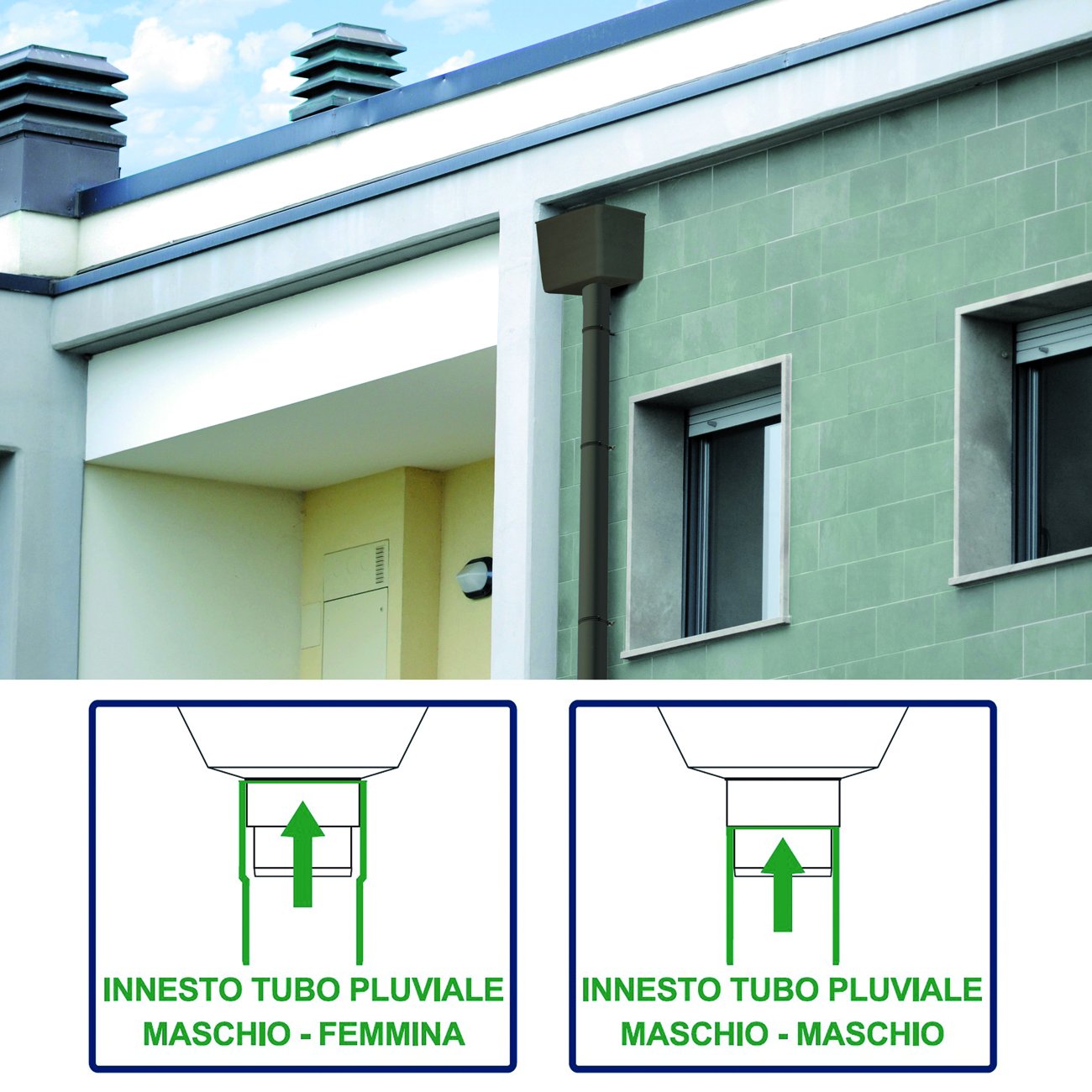 First Plast rcr100r-y segregator lasów deszczowych, prostokątny, miedziany, 100 mm