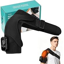 Schulter Massageger t Schultermassageger t mit 3 Heizstufen 48-58 C & 3 Vibrationsmodi 15 Min Timer Touch-Display verstellbare L ngenriemen Schultermassage Ger t f r M nner und Frauen