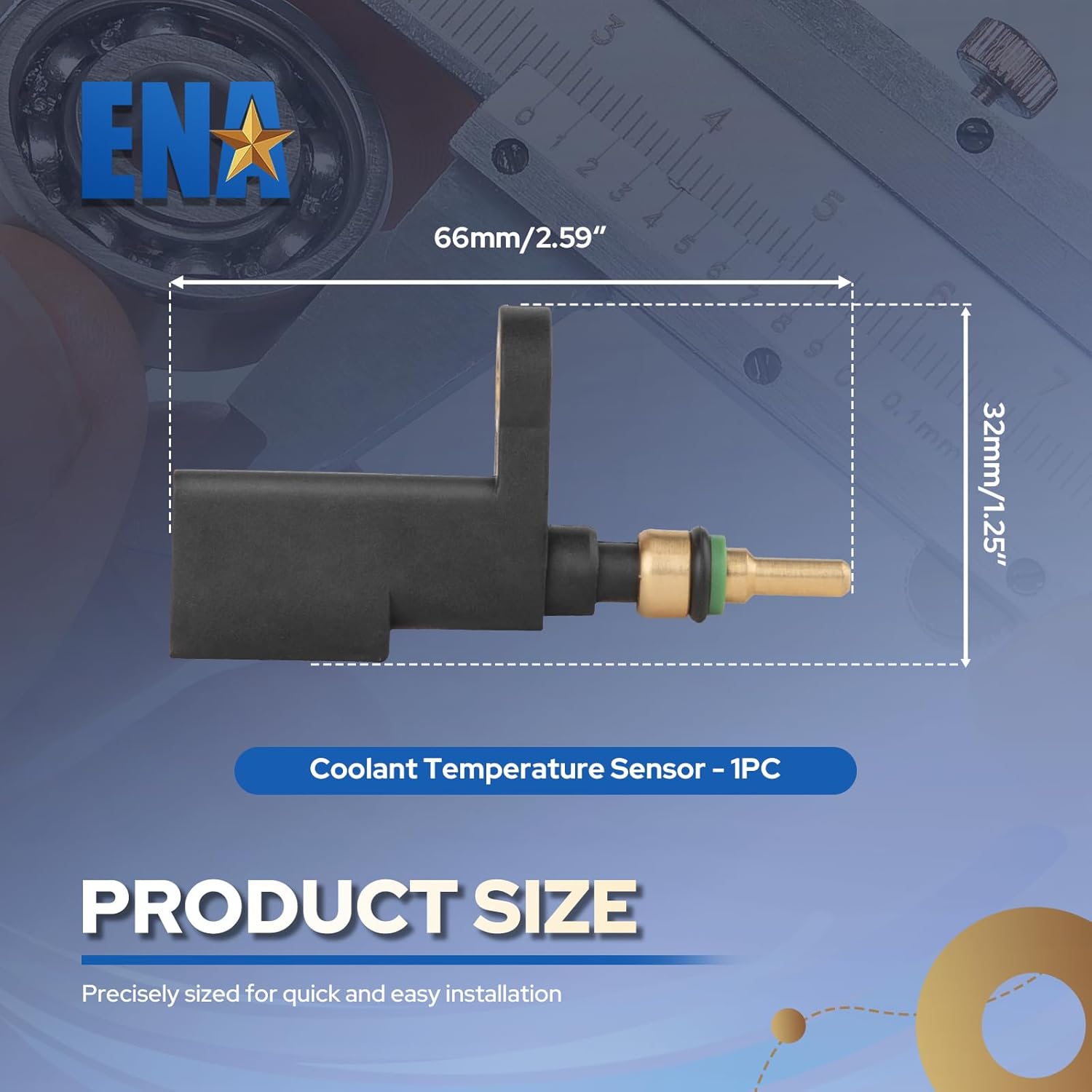 ENA Engine Coolant Temperature Sensor Compatible with VW Volkswagen Audi Seat Atlas Cross Sport Jetta Golf A8 Quattro Ibiza 1.2L 1.4L 2.0L 3.6L 6.3L l3 l4 V6 W12 2021 2022 2023 2024 Replaces TX274