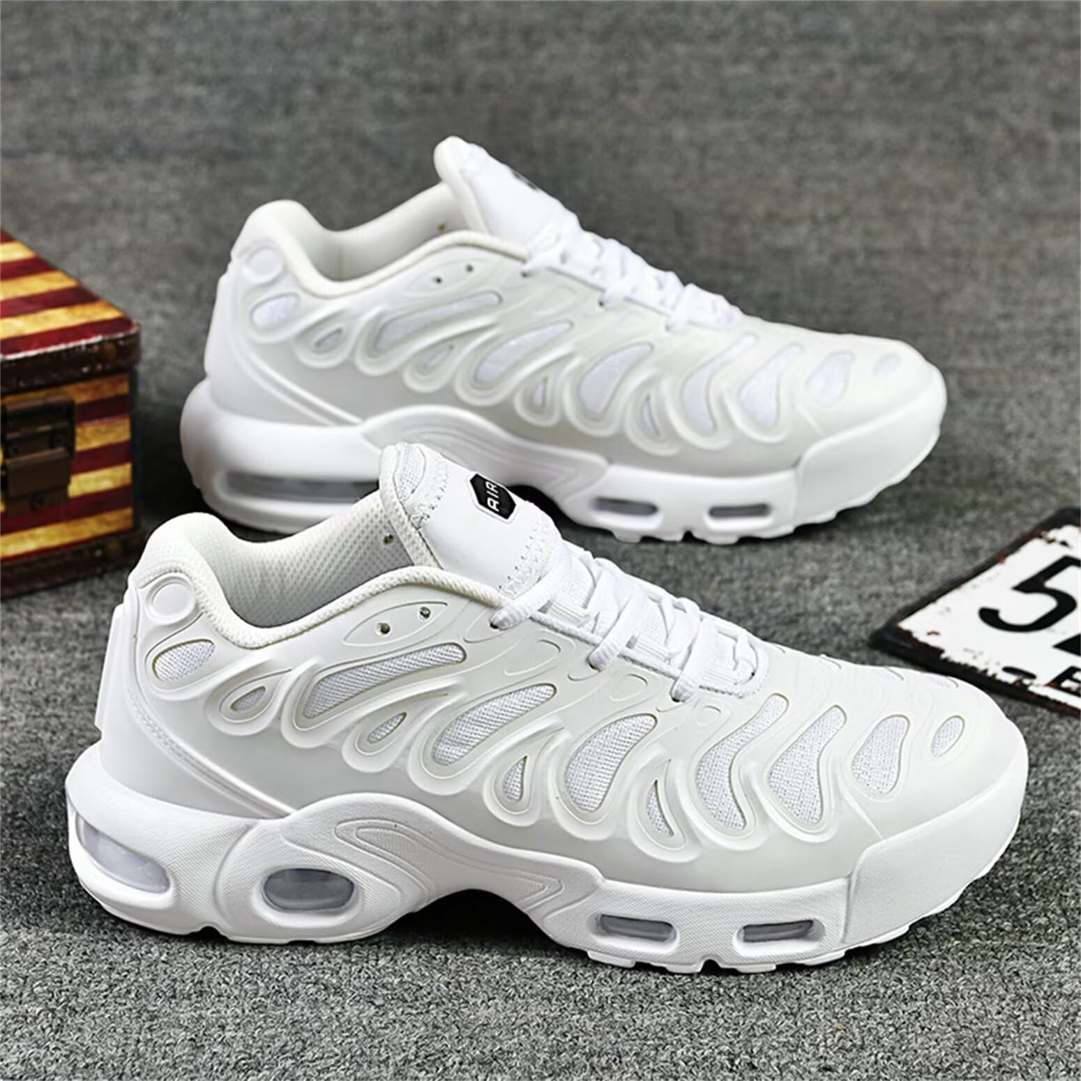 Moda Uomo Air Scarpe Sportive Scarpe da Corsa Cuscino Ad Aria Basket Sneakers Tempo Libero retrò Fitness Sneaker da Esterno Traspirante Running Walking Shoes for Men