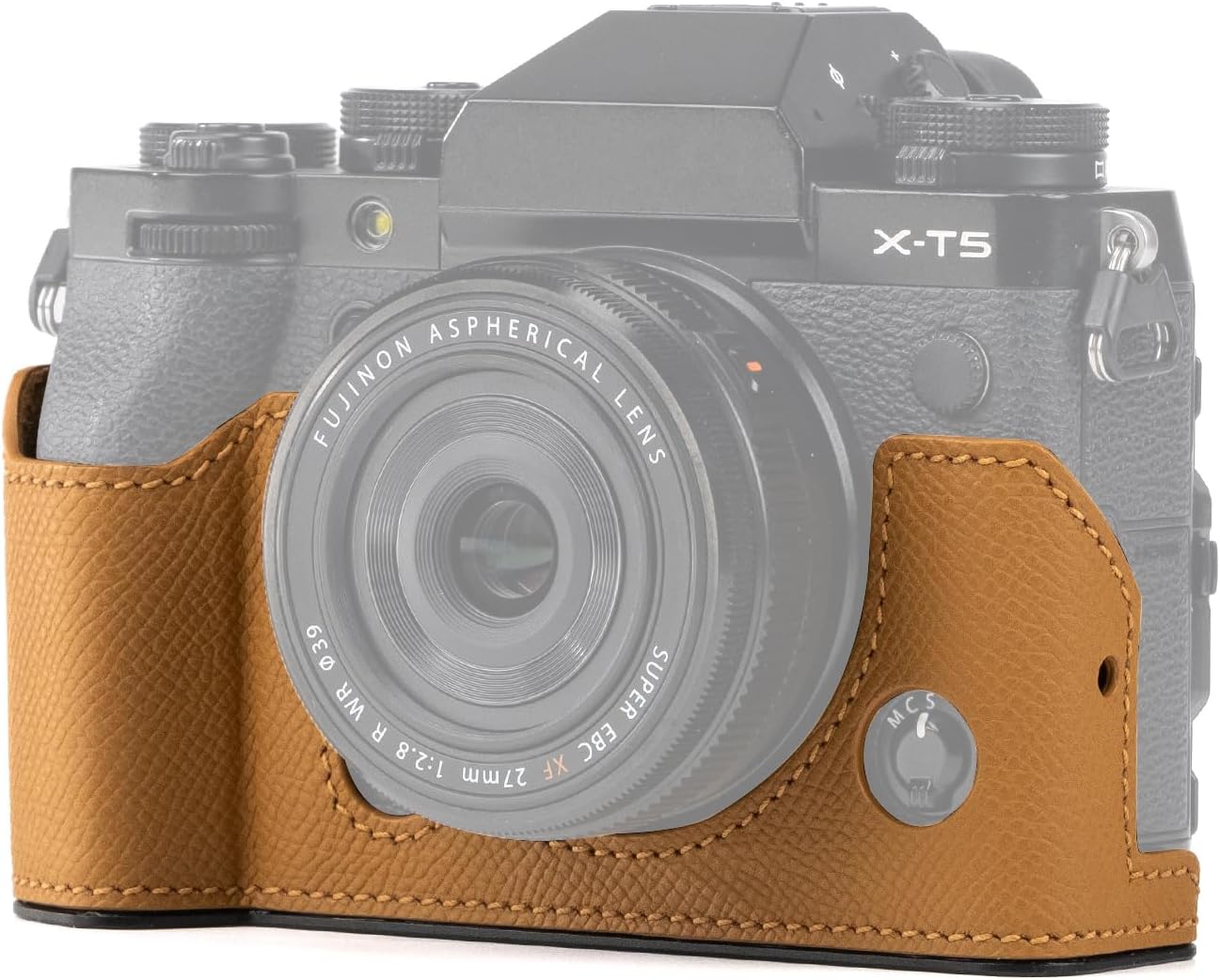 Camera leather case for Fujifilm XT5 XT30II XS20 XM5, handmade from Italian cowhide leather, vintage