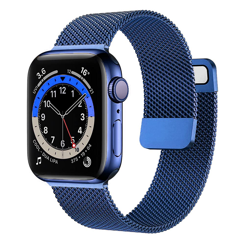 N Techno present I-Watch Unisex Stainless Steel Magnetic Absorption Strap- Easy Quick Release, Compatible with Series 7/6/5/4/3/2/1 - Metal Mesh Wristband [Watch Not Included] (Blue, 38,40,41) (B0C1C8YVH9) Amazon Price History, Amazon Price Tracker