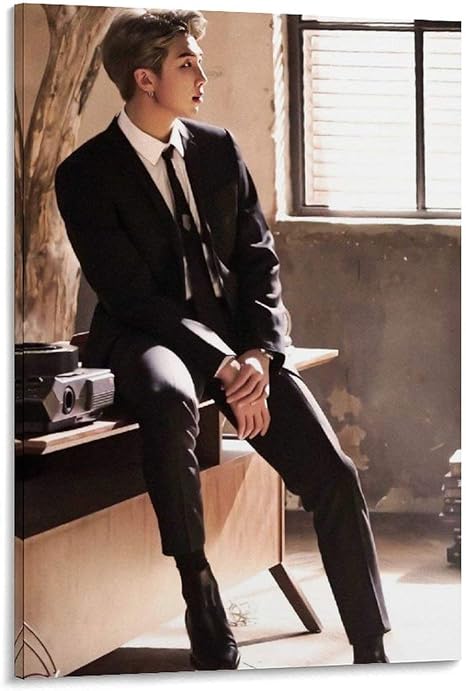 Amazon Com Sdff Kim Namjoon Posters Poster Decorative Painting Canvas Wall Art Living Room Posters Bedroom Painting 12x18inch 30x45cm Posters Prints
