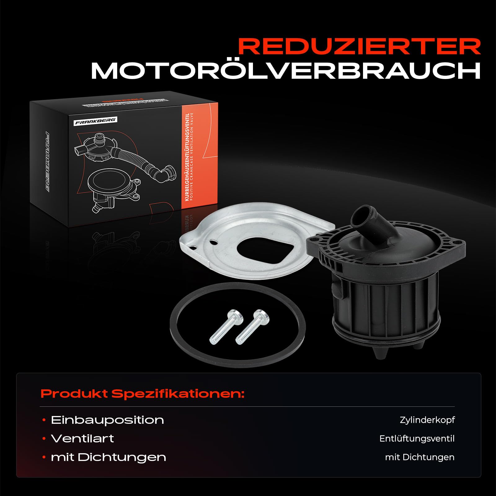 Frankberg Ölabscheider Kurbelgehäuse mit Dichtungen mit Schrauben Vorderachse Kompatibel mit A4 800 A6 4B2 P.a.s.s.a.t 3B2 3B3 A8 4D2 4D8 Allroad 4BH Replace# 059103464B