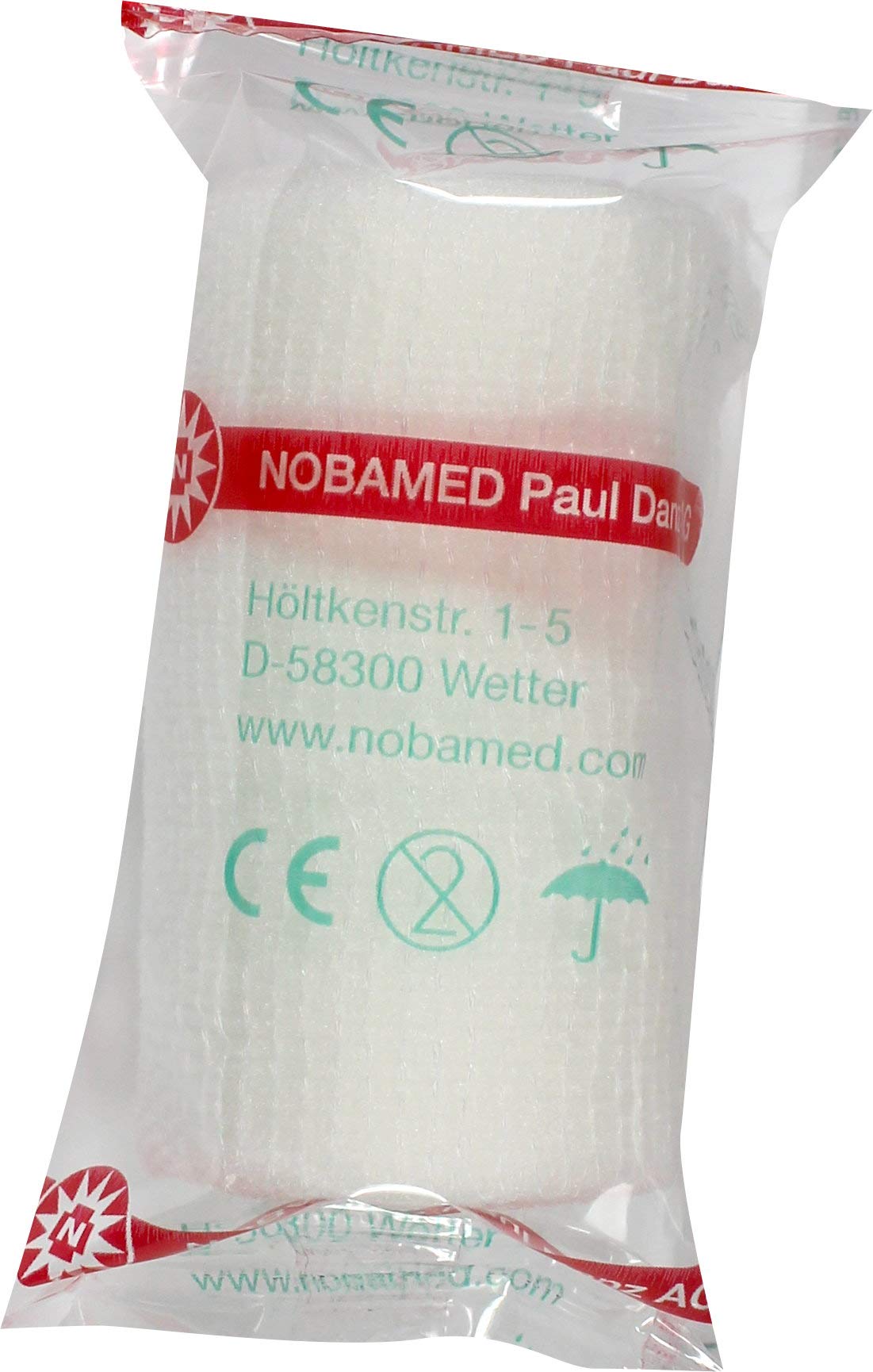 560 x Mullbinden Fixierbinden einzeln in Folie verpackt Noba(Größe: 6 cm x 4 m)